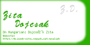 zita dojcsak business card